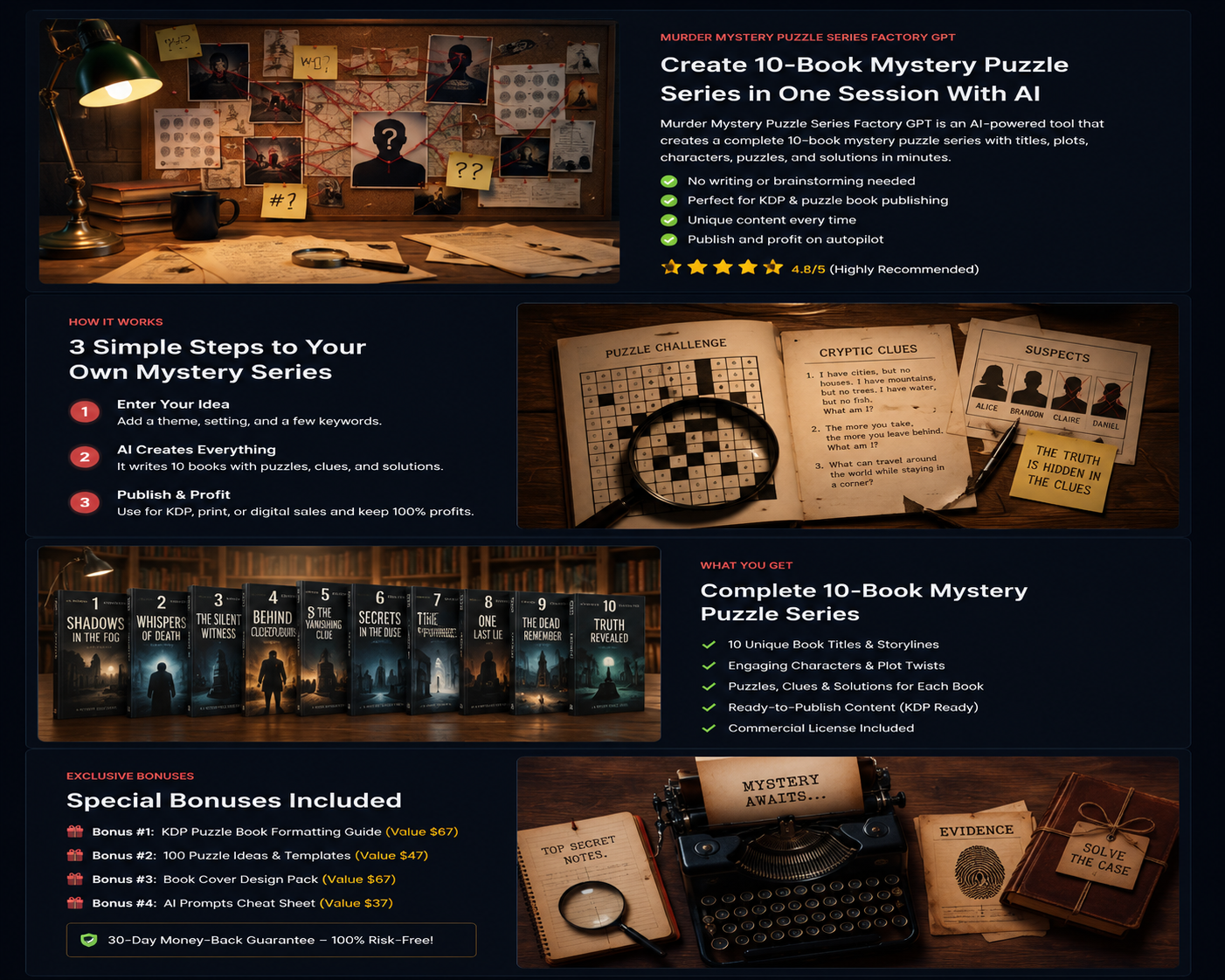 Murder Mystery Puzzle Series Factory GPT - Product Overview
